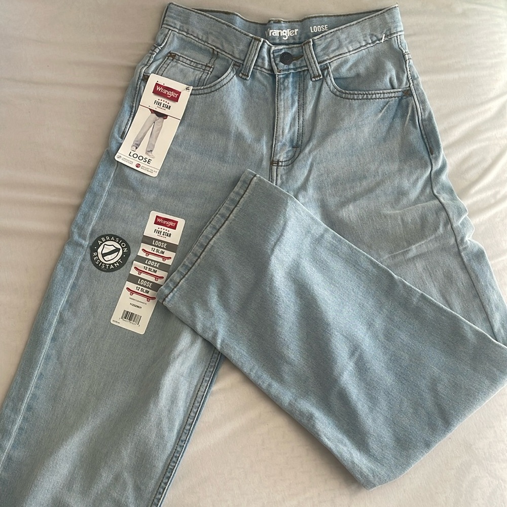 Wrangler Youth Boy Loose Denim Jeans NWT